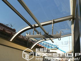 のバルコニー・ベランダ屋根 ライザーテラスII R型 単体 ルーフタイプ 積雪〜20cm対応 施工例