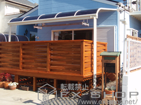 のテラス屋根 ライザーテラスII R型 連棟 テラスタイプ 積雪〜20cm対応 施工例