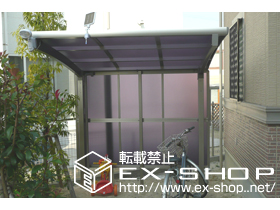 のサイクルポート・駐輪場 カーブパークシグマIII パネル1面囲い 積雪〜20cm対応 施工例