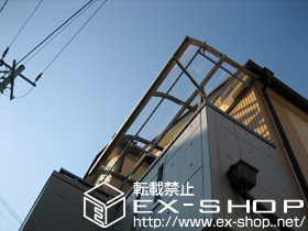 のバルコニー・ベランダ屋根 ファインテラスRG型　単体　ベランダ仕様　積雪〜20cm対応　【下止め】 施工例