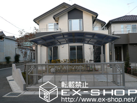 のカーゲート エクスラインアップゲート ワイド 1型 手動式 施工例