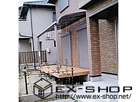 のテラス屋根 ライザーテラスII R型 単体 テラスタイプ 積雪〜20cm対応 施工例