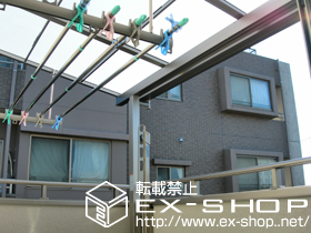 のバルコニー・ベランダ屋根 ライザーテラスII F型 単体 屋根タイプ 積雪〜20cm対応 施工例