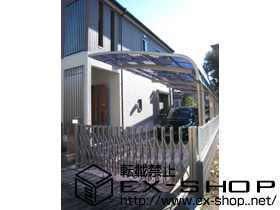 のカーゲート アルシャインM型 Aタイプ ノンレール 片開き 施工例