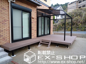 のウッドデッキ リウッドデッキII 標準 2連棟セット 施工例