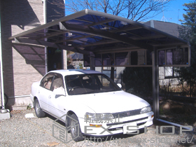 のカーポート カーブポートシグマIII 積雪〜20cm対応 ＋　サイドスクリーン 施工例