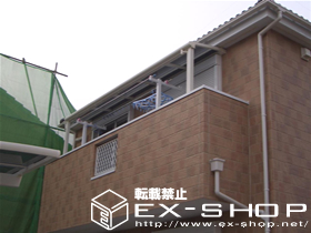 のバルコニー・ベランダ屋根 ライザーテラス II R型 単体  屋根タイプ  積雪〜20cm対応 施工例