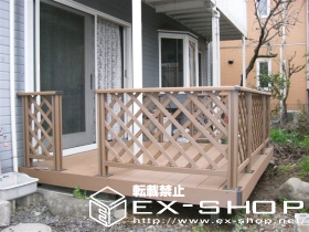 のウッドデッキ リコステージ? + リコフェンス 施工例