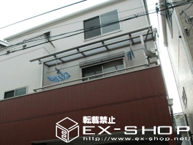 のバルコニー・ベランダ屋根 ライザーテラス R型 単体  屋根タイプ  積雪〜20cm対応 施工例