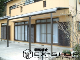 のバルコニー・ベランダ屋根 ライザーテラス R型 連棟 屋根タイプ  積雪〜20cm対応 施工例