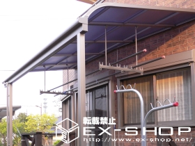 のテラス屋根 ライザーテラス II R型  単体 テラスタイプ  積雪〜20cm対応 施工例