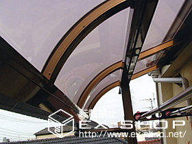 のバルコニー・ベランダ屋根 ライザーテラス II R型 単体  屋根タイプ  積雪〜20cm対応 施工例