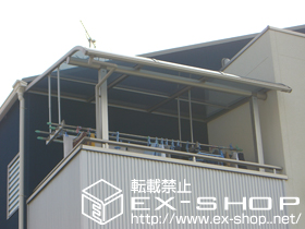 のバルコニー・ベランダ屋根 プリミテラス　柱奥行移動タイプ　アール型 施工例