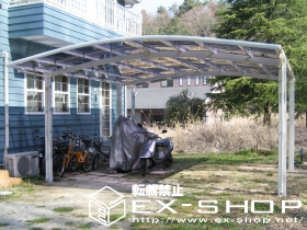 のカーポート カーブポートシグマII  ワイドタイプ  積雪〜20cm対応 施工例