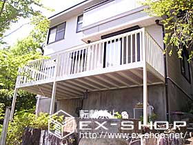 のバルコニー アクトステージA型太格子 連棟 柱建て式　 施工例