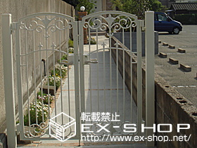 の門扉 フェスタA型　両開き 施工例