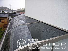 のバルコニー・ベランダ屋根 ライザーテラス II R型 単体  屋根タイプ  積雪〜20cm対応 施工例