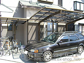 のサイクルポート・駐輪場 カーブパークシグマ?　オープンタイプ 施工例