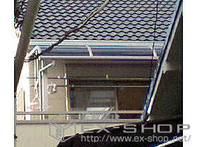 のバルコニー・ベランダ屋根 ライザーテラス R型 連棟  屋根タイプ  積雪〜20cm対応 施工例