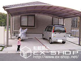 のカーポート カーブポートシグマII  ワイドタイプ  積雪〜20cm対応 施工例
