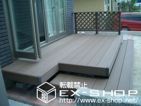 のウッドデッキ リコステージ?　外観左側一部切欠加工 施工例