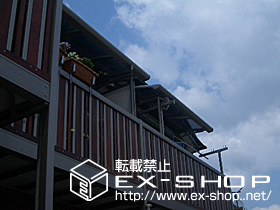 のバルコニー・ベランダ屋根 アルファテラスL型  単体 ルーフタイプ  積雪〜20cm対応 施工例