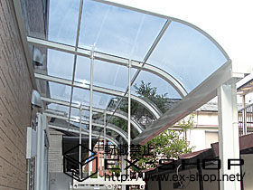 のテラス屋根 ライザーテラス II R型 単体 テラスタイプ  積雪〜20cm対応 施工例