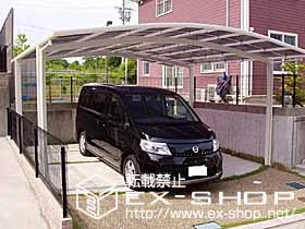 兵庫県川辺郡猪名川町のLIXIL リクシル（トステム）のカーポート カーブポートシグマII  ワイドタイプ  積雪～20cm対応 施工例