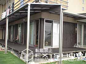 のテラス屋根 ライザーテラス II F型  連棟 テラスタイプ  積雪〜50cm対応 施工例