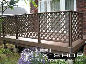 のウッドデッキ リコステージII + フラットラチスパネル 施工例