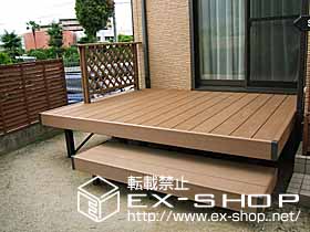 のウッドデッキ リコステージII + フラットラチスパネル＋リードデッキ 施工例