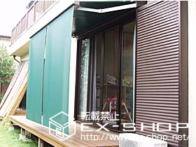 のオーニング・日よけ 彩鳥CR型 ボックスタイプ 手動式 施工例