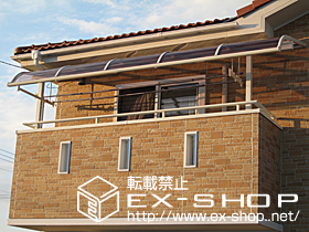 のバルコニー・ベランダ屋根 ライザーテラス II R型 単体  屋根タイプ  積雪〜20cm対応 施工例