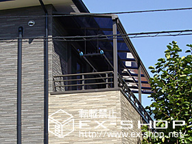 のバルコニー・ベランダ屋根 ライザーテラス II F型 連棟  屋根タイプ  積雪〜20cm対応 施工例