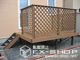 のウッドデッキ リコステージII + フラットラチスパネルフェンス 施工例