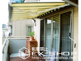 のオーニング・日よけ 彩鳥C型　ボックスタイプ　手動式　外観右駆動 施工例