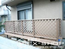 のウッドデッキ リコステージ? デッキセット　＋　デッキフェンス 施工例