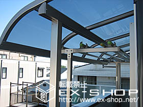 のバルコニー・ベランダ屋根 ライザーテラス II R型 単体  屋根タイプ  積雪〜20cm対応 施工例