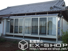 のテラス囲い・サンルーム サンフィール?　床納まり　アール型　ランマなし　（積雪〜20cm地域用） 施工例