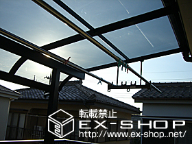 のバルコニー・ベランダ屋根 ライザーテラス II R型  単体  屋根タイプ  積雪〜20cm対応 施工例