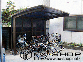 のサイクルポート・駐輪場 カーブパークシグマ?　パネル1面囲い 施工例