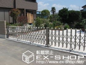 のカーゲート アルシャインM型　Aタイプ　ノンレール　両開き 施工例