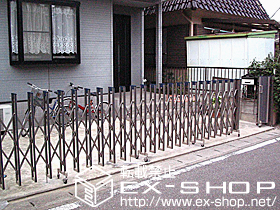 のカーゲート アルシャインM型Cタイプ 両開き親子仕様 ノンレールタイプ 施工例