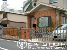 のフェンス・柵 ステイウッドフェンスM1型（L=3990mm ） 施工例