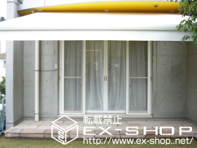 のオーニング・日よけ 彩鳥L型 フリルタイプ 電動式 【受注生産品】 施工例