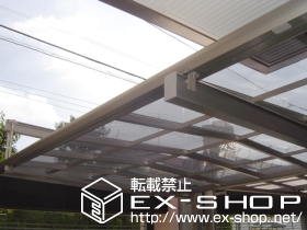 のカーポート マルチスクエア　フラット屋根タイプ　ロング柱 施工例