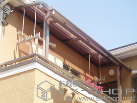 のバルコニー・ベランダ屋根 ライザーテラスII R型 単体 屋根タイプ 積雪〜20cm対応 施工例