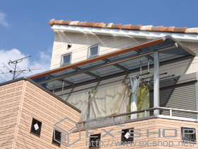 のバルコニー・ベランダ屋根 プリミテラス　アール型（2階躯体式バルコニー屋根用） 施工例