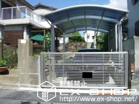 のカーゲート エクスラインアップゲート1型 電動タイプ 施工例