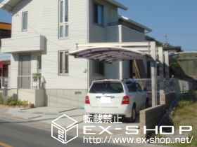 のカーポート マルチスクエア アール屋根レギュラー片支持タイプ 積雪〜20cm対応 施工例